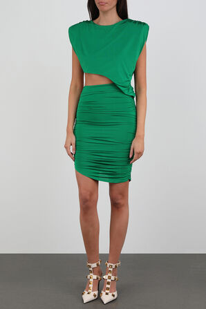 שמלת מיני ירוקה מדגם קייל RONNY KOBO